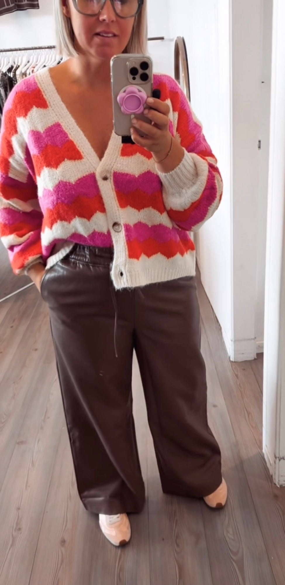 Cardigan Pink & Orange