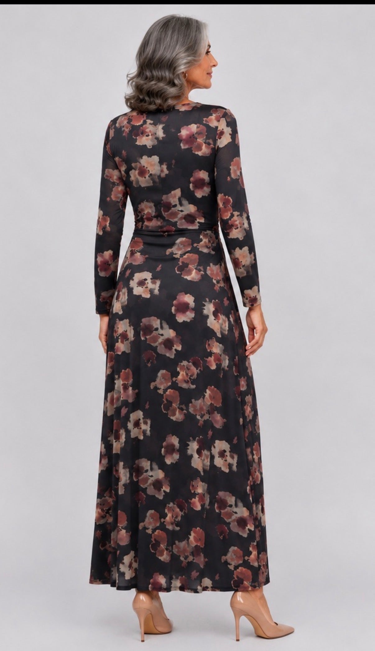 Orchid lover Mesh Maxi Dress