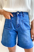 Amy Patch Pocket Denim Shorts