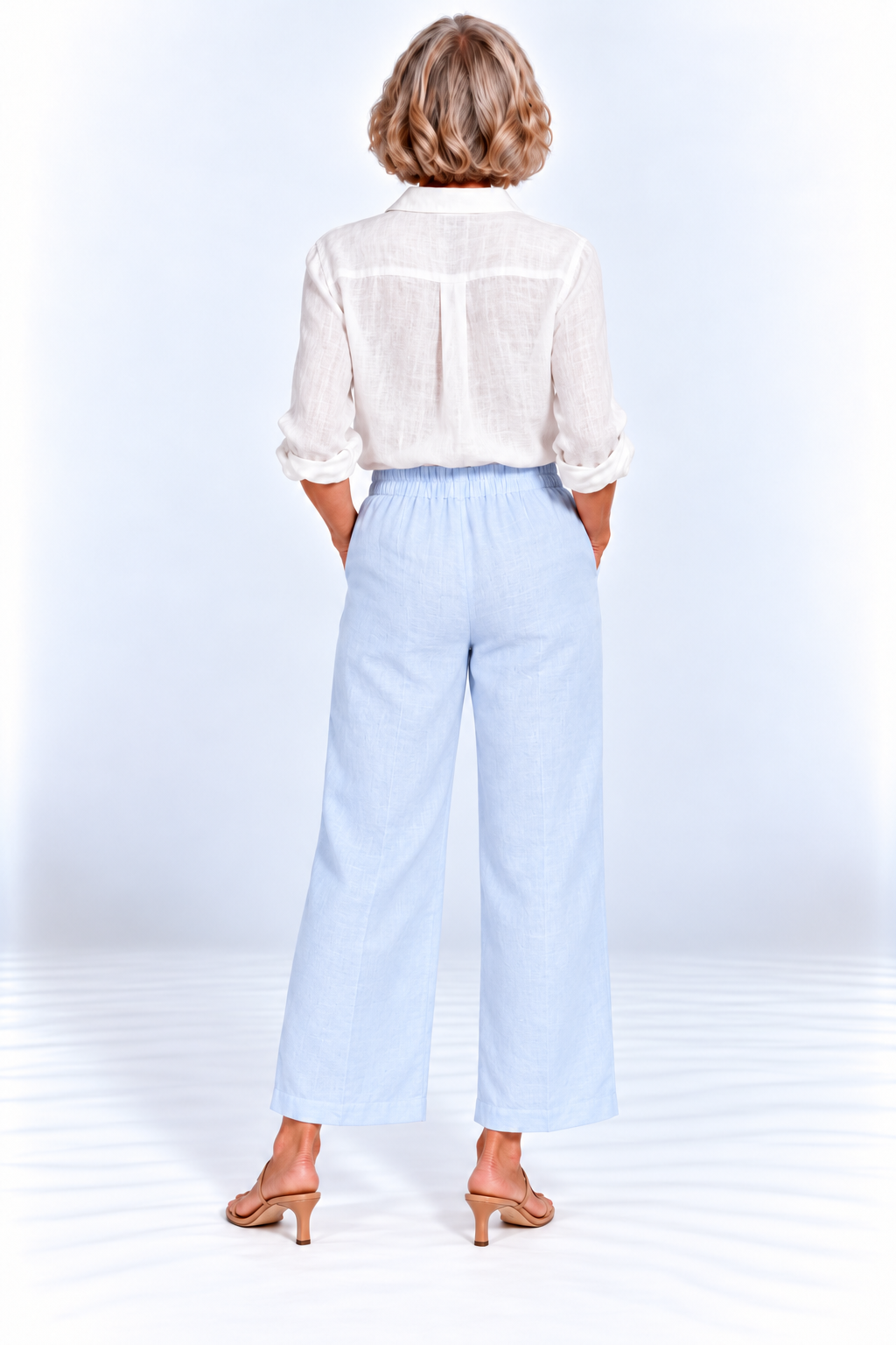 Baby Blue Linen Pants