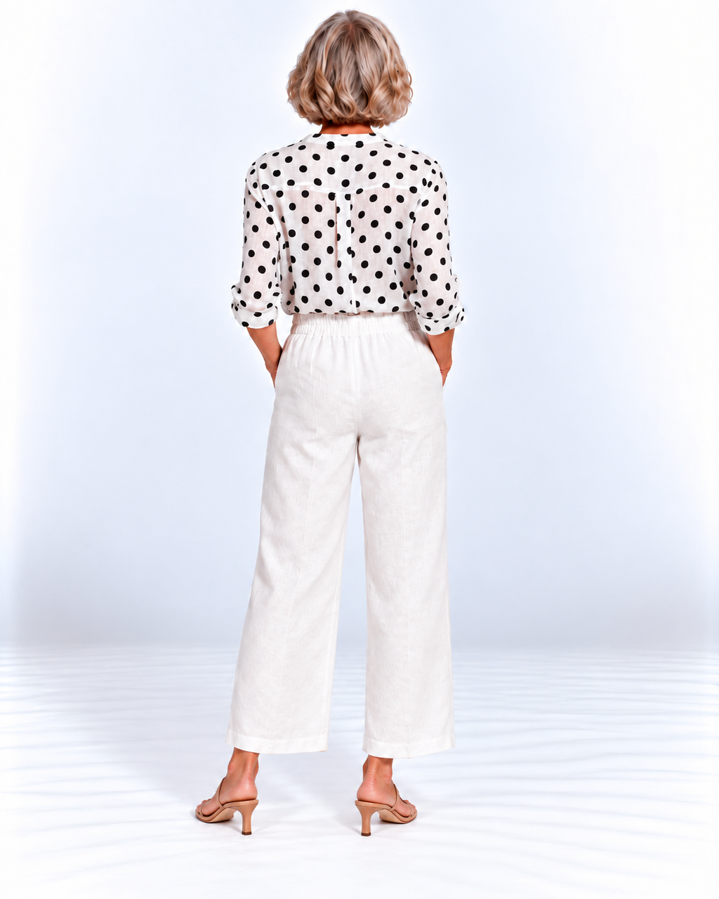White linen pants