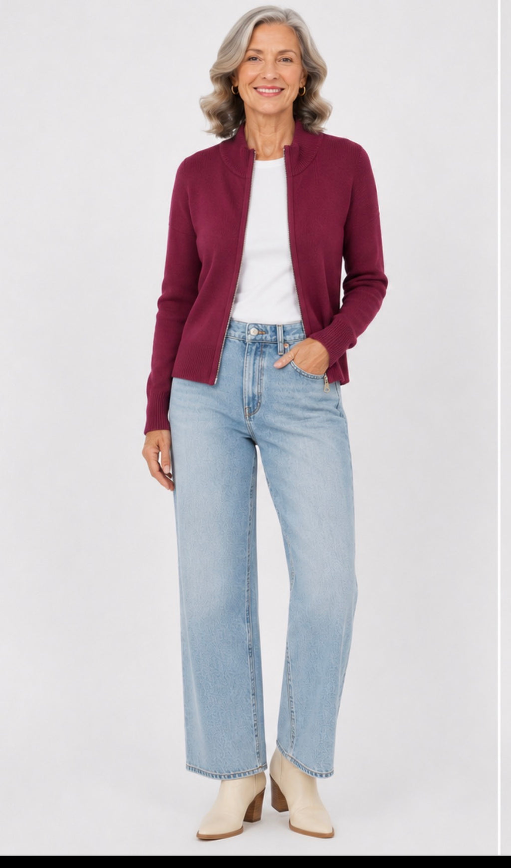 Ruby Luxe Zip Cardigan