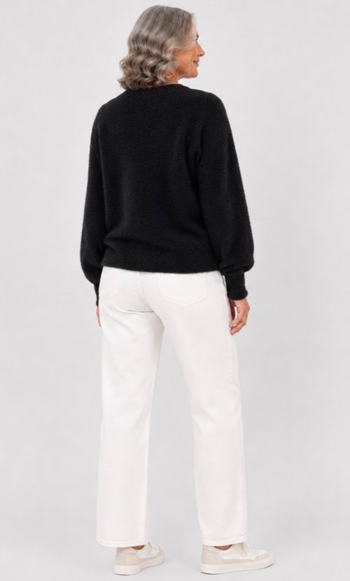 Black Fluffy Cardigan