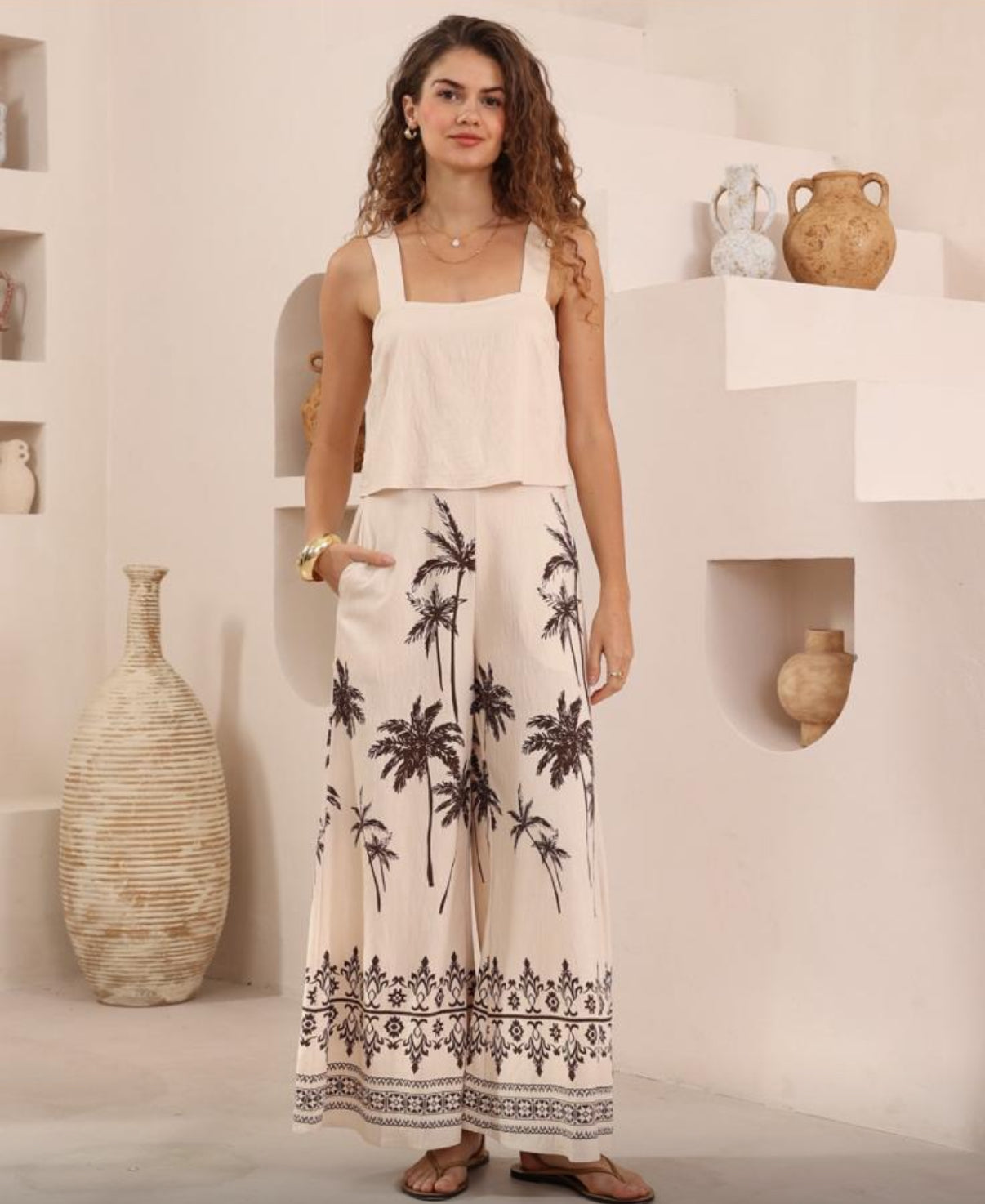 Palmy Print Playsuit