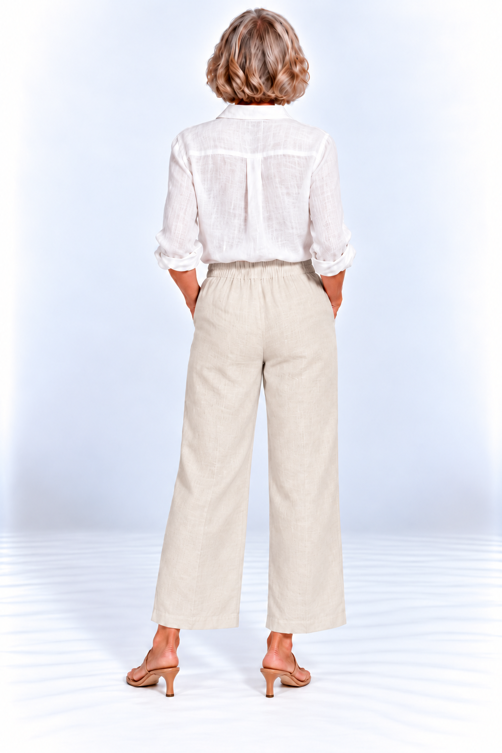 Beige Linen Pants