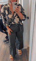 Floral Khaki Blouse