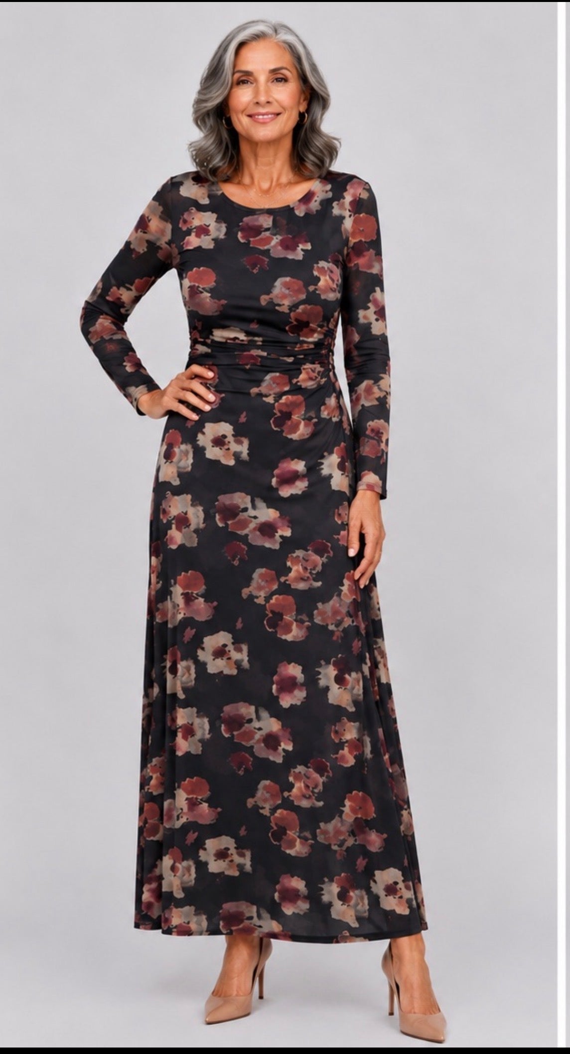 Orchid lover Mesh Maxi Dress