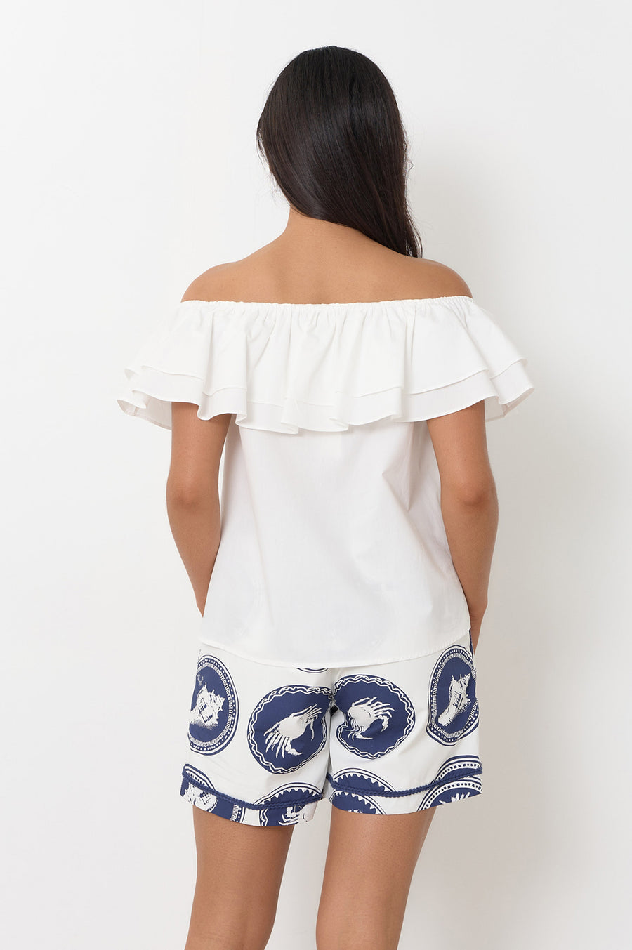 Serena Poplin Frill Top