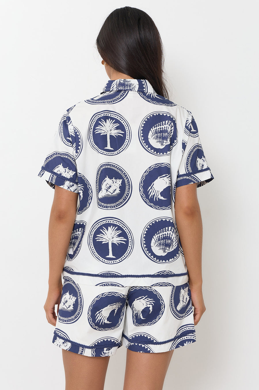 Millie Whitehaven Printed Shirt NAVY