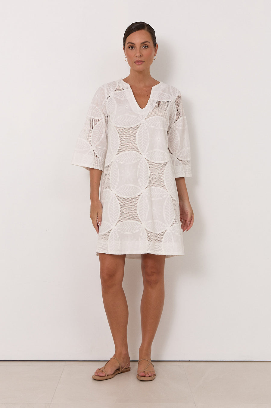 Paloma Kaftan Short Dress