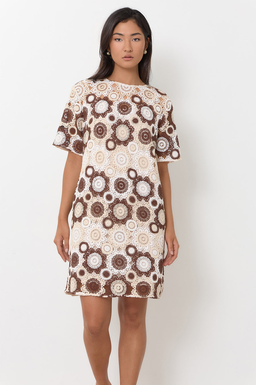 Kaia Crochet Short Dress