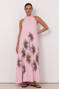 Kenzi High Neck Maxi Dress PInk
