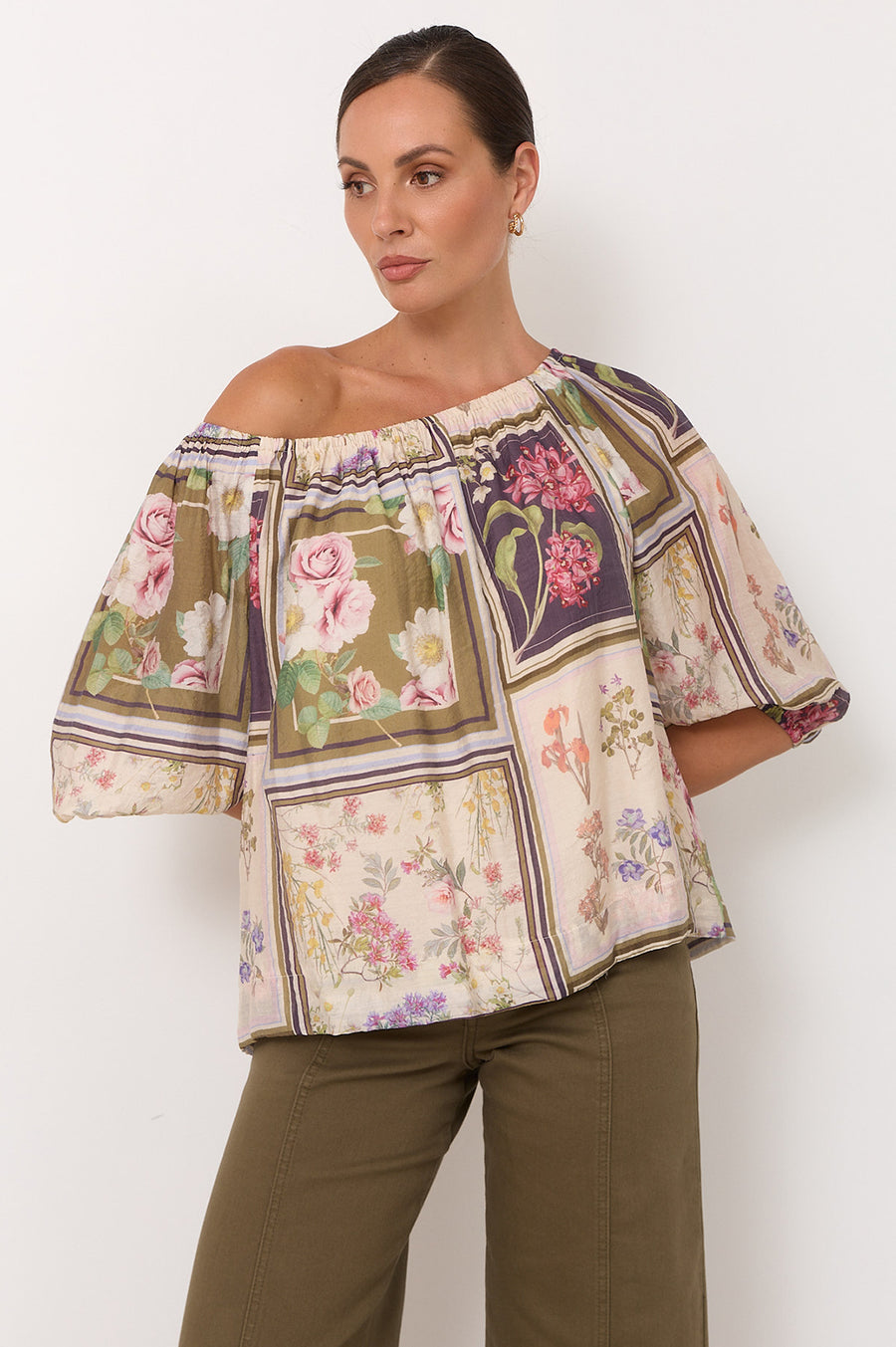 Kelsey Austria Print Off Shoulder Top