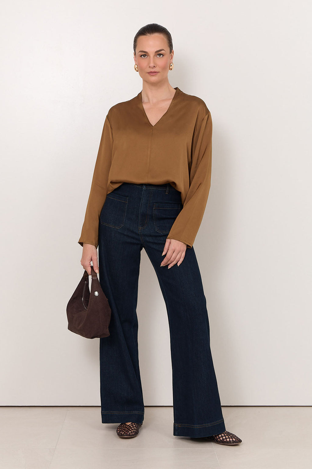 Sacha Long Sleeve Top Toffee