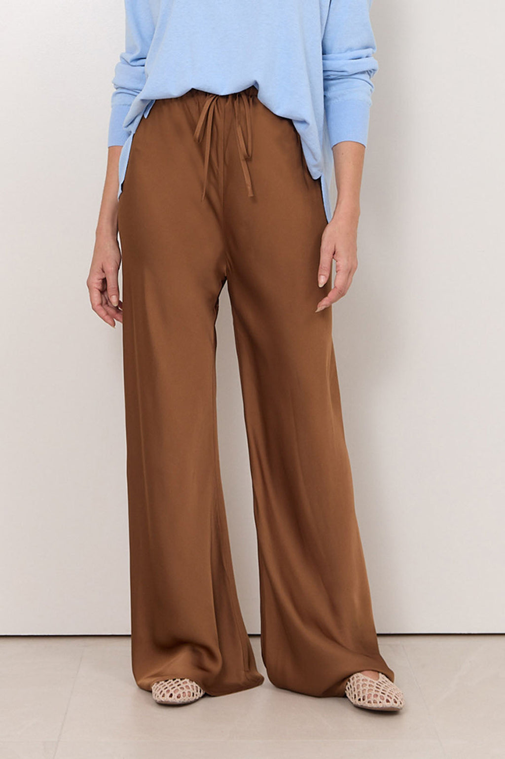 Cairo Bias Cut Pant Toffee