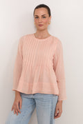 Camille Long Sleeve Pleated Top
