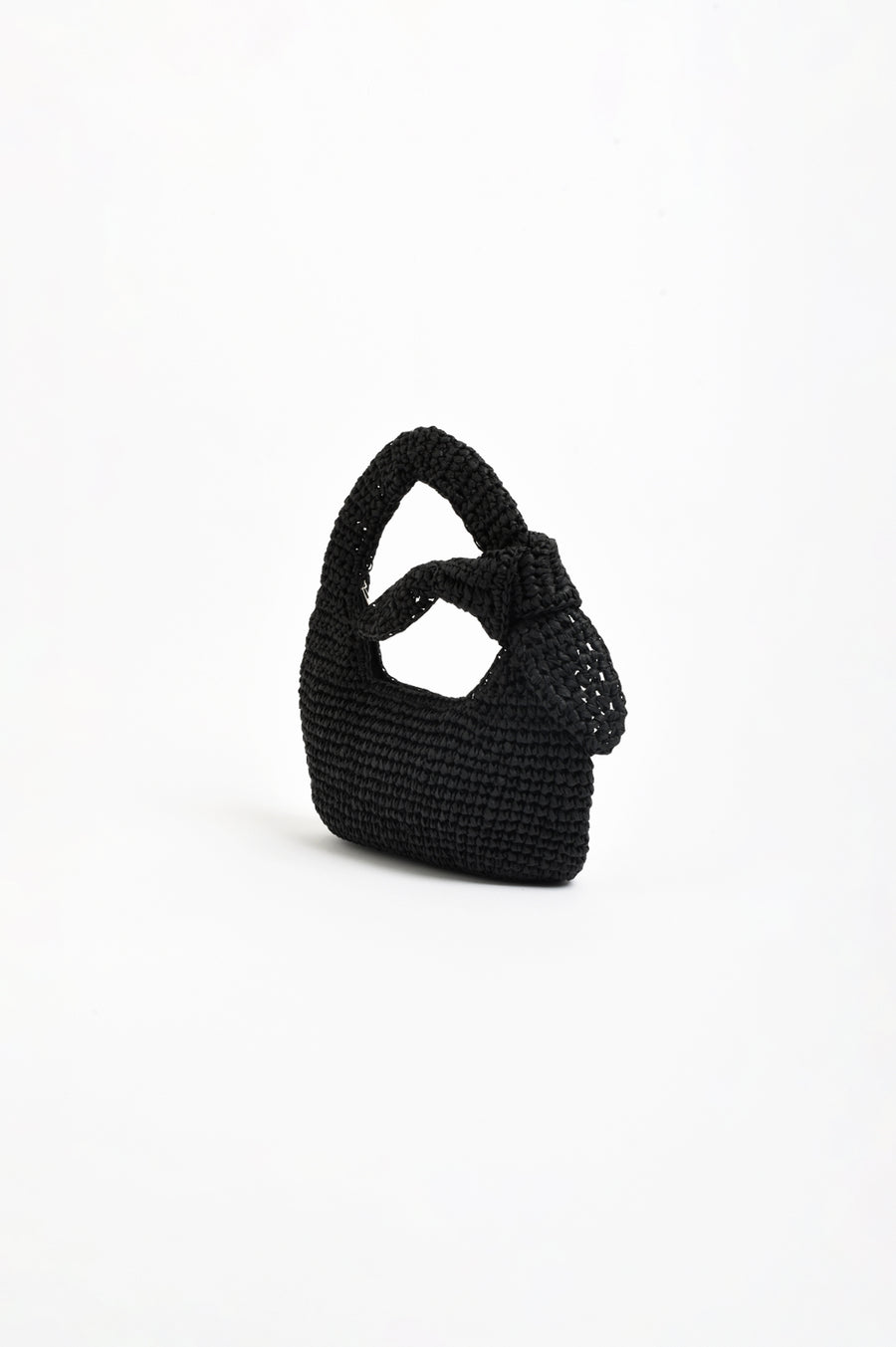 Bow Handle Mini Basket Black