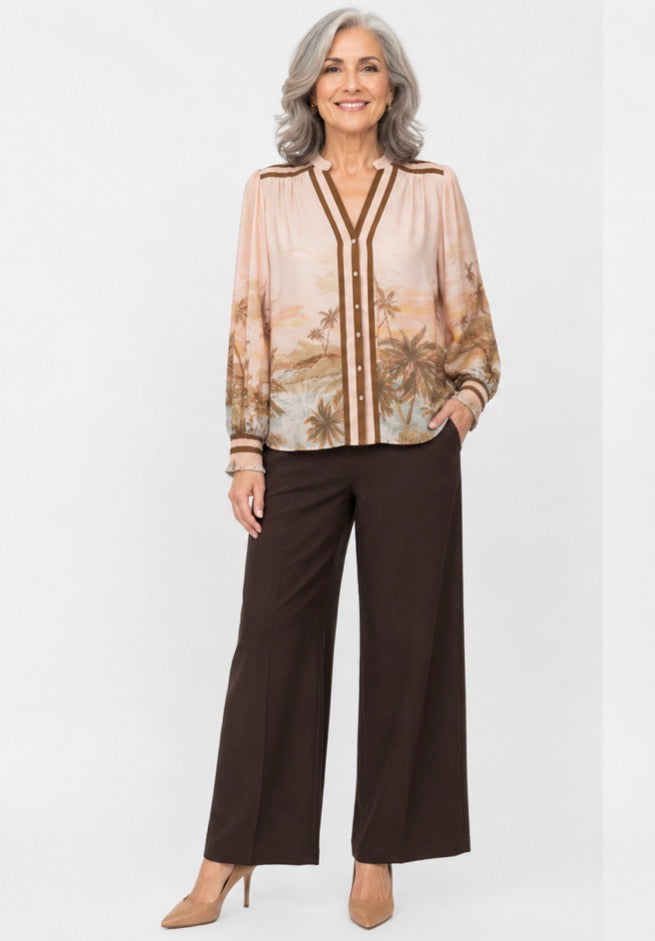 Sunset Palms Blouse