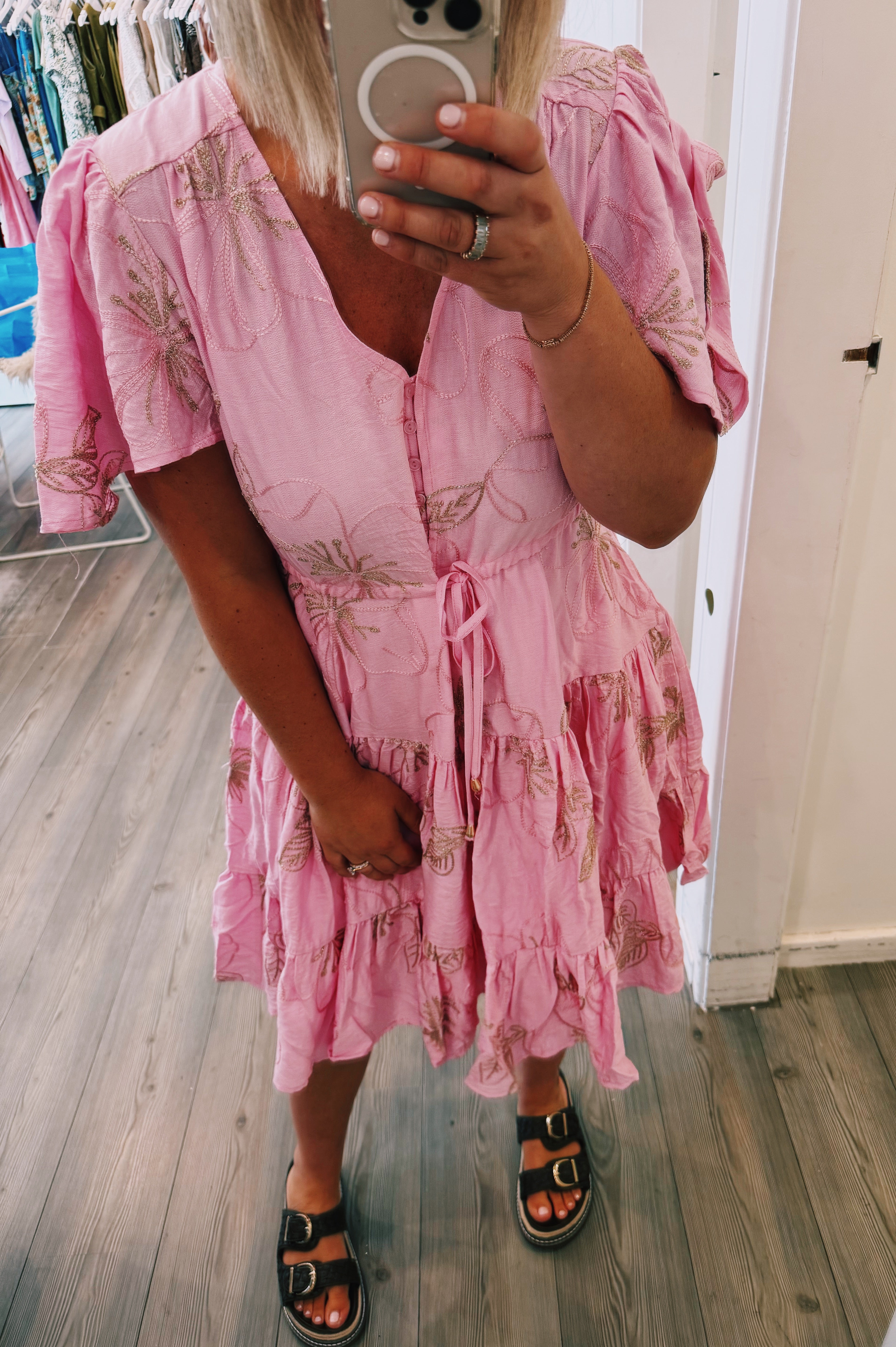 Annie Pink & Gold Dress