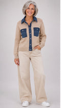 Denim Knit Cardigan