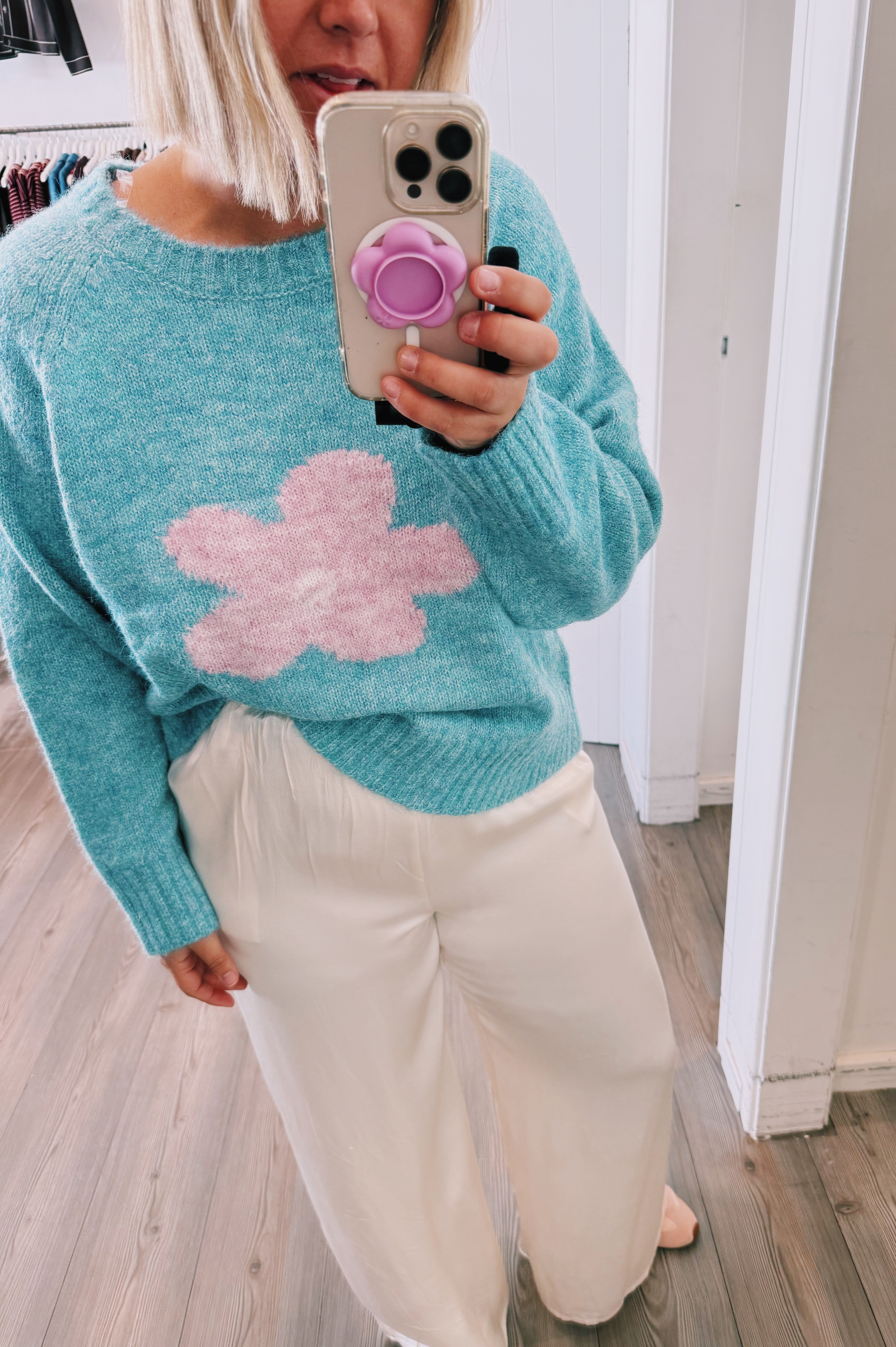 Flower Jumper Blue&Pink