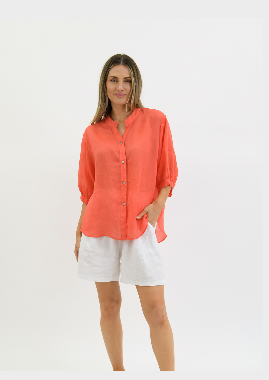 Aurora Shirt Coral