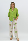 Coastal Postcard Linen Pants