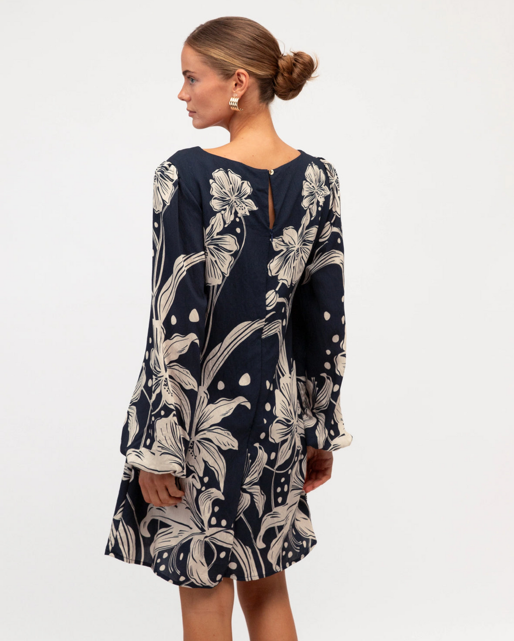 Velvet Petal Short Dress