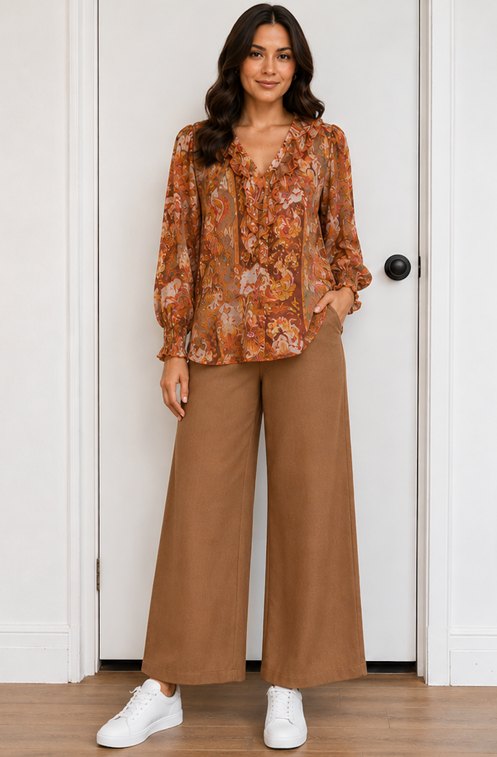 NANCY FRILL BLOUSE
