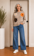 Flower Daisy Jumper Mocha