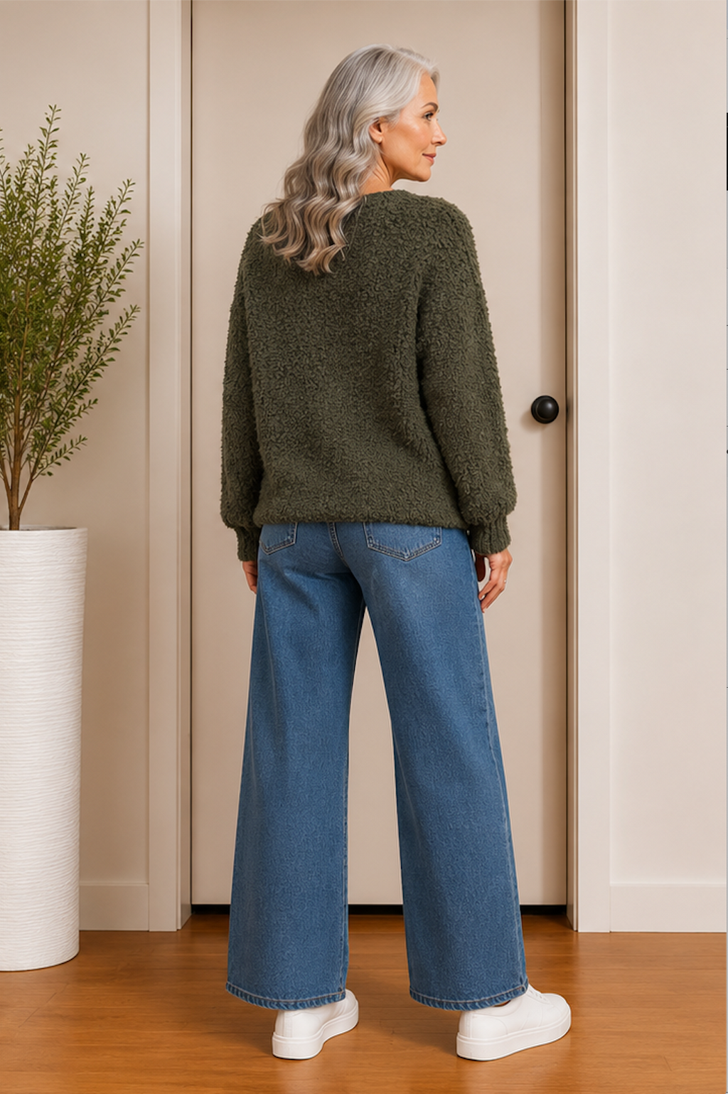 LOVE HEART JUMPER KHAKI