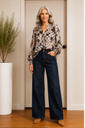 COW PRINT BLOUSE